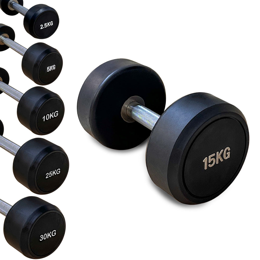 Round cheap dumbbell set