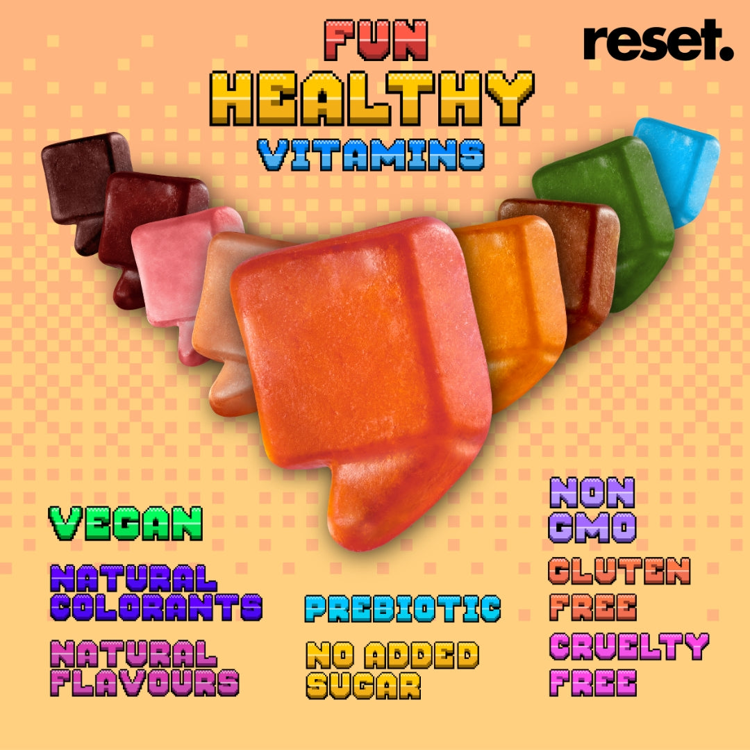 RESET Multi-Vitamin Gummies Strawberry Flavour 🍓